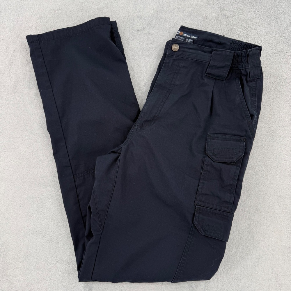 5.11 Tactical Series Mens Navy Blue Ripstop Cargo Pants 32x36 Work Outdoor